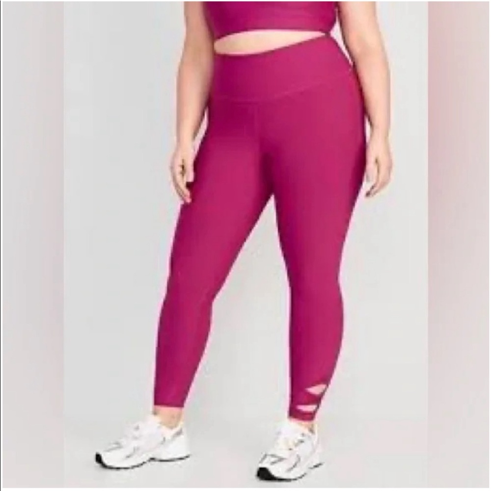 Old Navy High-Waisted PowerSoft 7/8-Length Side-Cutout Leggings for Women